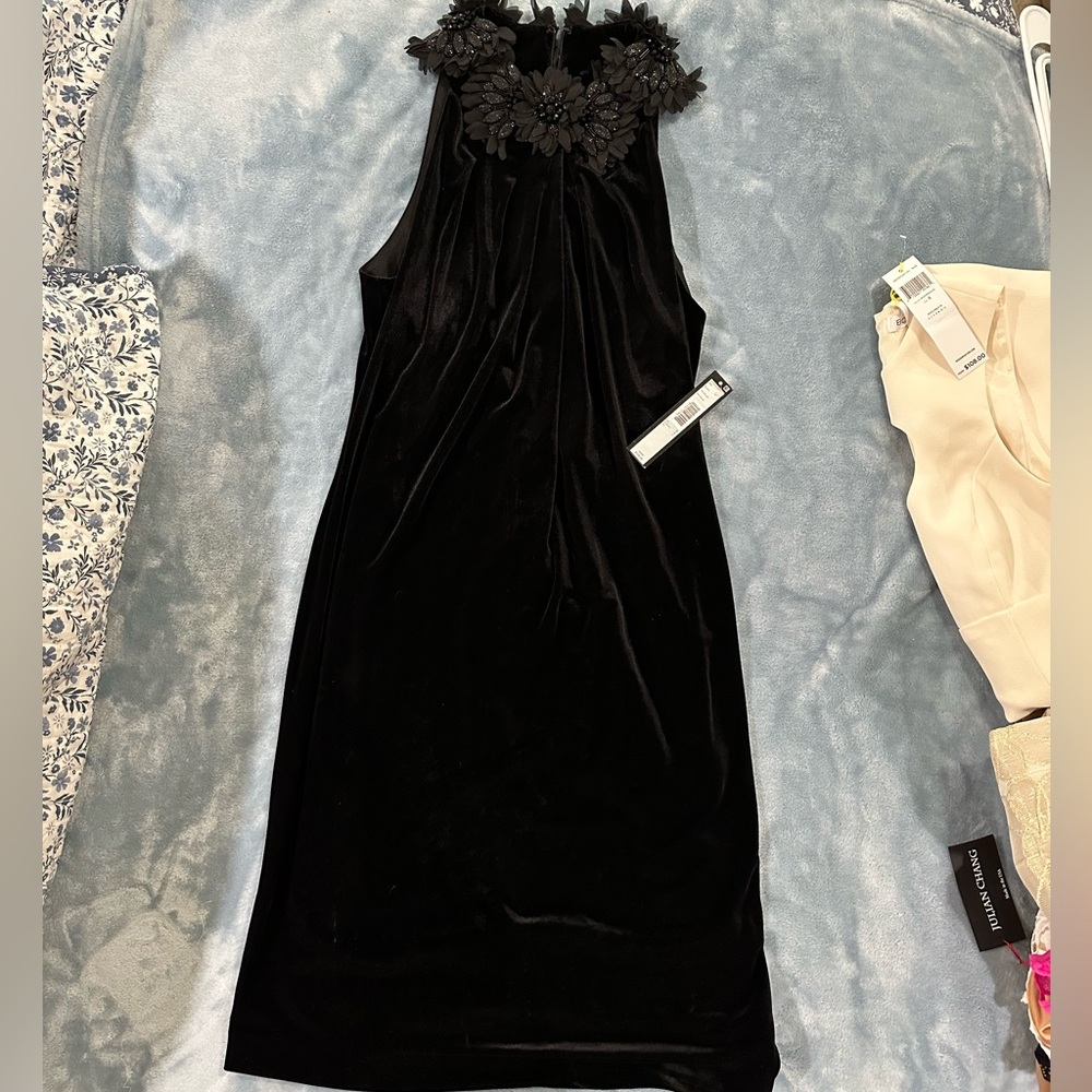 Black Tahari Arthur S. Levine dress polyester. Never worn with tags.